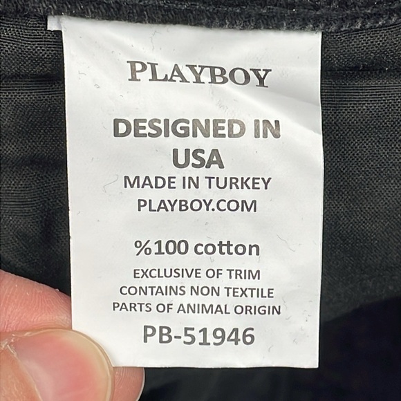 NWT Playboy High Rise Wide Leg Jeans Rhinestone Bunny Cut Out Sz 29 - Picture 13 of 16